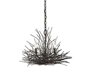 4059157268173 - Kronleuchter Hängelampe Deckenleuchte Stahl Bronze D 459 cm Natur-Design