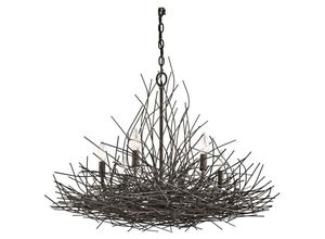 4059157268197 - Kronleuchter Hängelampe Deckenleuchte Stahl Bronze d 768 cm Natur-Design