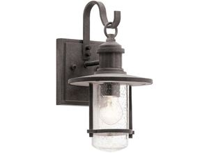 4059157268302 - Außenleuchte Wandlampe Laterne ALU Glas H 317 cm Zink 1 Flammig IP44 Garten