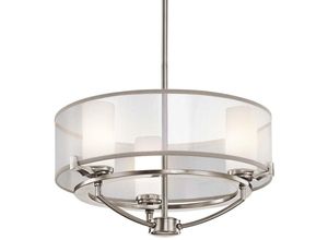 4059157268548 - Etc-shop - Kronleuchter Deckenlampe led Lampe Esszimmerleuchte 3 Flammig Metall Glas Zinn