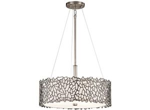 4059157268647 - Hängeleuchte Deckenlampe Pendelleuchte Metall Leinen Glas d 464 cm Küchenlampe