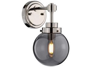 4059157269217 - Etc-shop - Wandlampe Leuchte Stahl Rauchspiegelglas Nickel b 15 cm Flurleuchte 1 Flammig