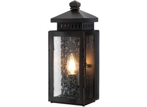 4059157270008 - Außenleuchte Wandlampe Laterne ALU-Guss Glas H 32 cm Bronze IP43 Klassisch Antik