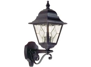 4059157270312 - Etc-shop - Außenleuchte Wandlampe Laterne h 45 cm Schwarz ALU-Druckguss Glas Schwarz