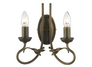 4059157270527 - Etc-shop - Wandleuchte Lampe Metall Schwarzes Gold b 25 cm 2 Flammig Flurleuchte 2 Flammig