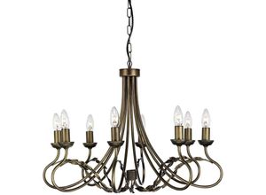 4059157270589 - Kronleuchter Hängelampe Deckenleuchte Pendellampe Metall Schwarz Gold D 70cm