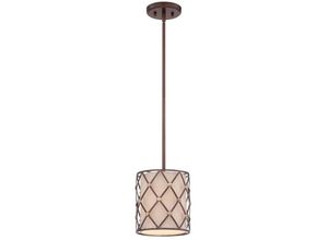 4059157271937 - Etc-shop - Hängeleuchte Deckenlampe Pendelleuchte Stahl Leinen d 203 cm 1 Flammig Kupfer