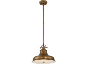 4059157272484 - Hängeleuchte Pendellampe Deckenleuchte Metall Glas Verwittertes Messing