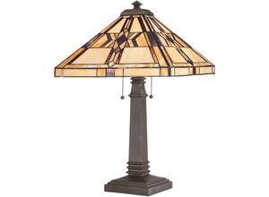 4059157272521 - Tischleuchte Schreibtischlampe Tiffany-Look Vintage h 635 cm 2 Flammig