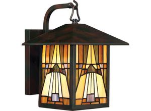 4059157272781 - Etc-shop - Außenleuchte Wandlampe Laterne Handgefertigtem Kunstglas in Saphirblau h 344 cm