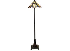 4059157272811 - Etc-shop - Stehlampe Standlampe Wohnzimmerlampe Tiffany-Glas Metall Bronze h 1575 cm