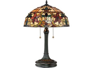 4059157272927 - Tischlampe Beistelllampe Wohnzimmerlampe Tiffany-Glas Metall Bronze h 584 cm