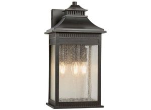 4059157273214 - Außenleuchte Laterne Wandlampe Gartenlampe Bronze h 42 cm 3 Flammig IP44