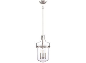 4059157273702 - Etc-shop - Hängeleuchte Deckenleuchte Pendellampe Glas Metall d 33 cm Nickel 3 Flammig