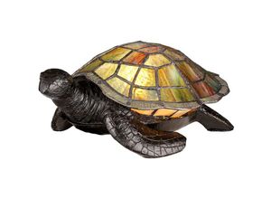 4059157273832 - Dekoleuchte led Tischlampe Tierlampe Schildkröte Tiffany-Glas Vintage-Bronze G9