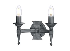 4059157274747 - Wandleuchte Lampe Eisen Schwarz Silber Flurleuchte Schwarz Silber b 255 cm