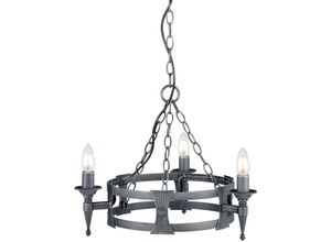 4059157274761 - Kronleuchter Hängeleuchte D 52 cm Esszimmerleuchte Deckenlampe 3 Flammig Eisen