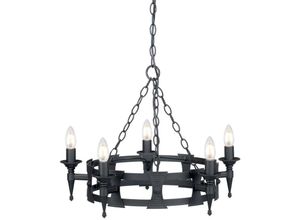 4059157274778 - Etc-shop - Kronleuchter Hängeleuchte d 60 cm Esszimmerleuchte Deckenlampe 5 Flammig Eisen