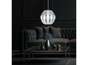 4059157276222 - Etc-shop - Pendellampe Hängeleuchte modern Deckenleuchte Schirmlampe Hängelampe mit weiß-transparentem Lampenschirm Kunststoff 1x E27 Fassung DxH