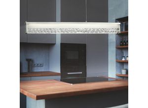 4059157282018 - Etc-shop - Hängeleuchte Wohnzimmer Höhenverstellbar Pendelleuchte Kristalle Esszimmerlampe Modern Chrom 1x led 20W 1800Lm warmweiß l 78 cm