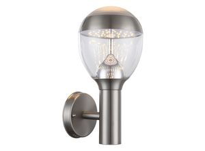 4059157283121 - Außenwandleuchte LED Wandleuchte Edelstahl Außenleuchte Gartenlampe Lichteffekt silber Edelstahl silber 11W 750lm 3000K BxH 173x317 cm