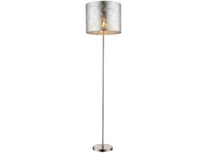 4059157284876 - Etc-shop - Stehleuchte Deckenfluter silber Standleuchte Wohnzimmerlampe Stehlampe Schlafzimmerleuchte 1x E27 DxH 40x160 cm