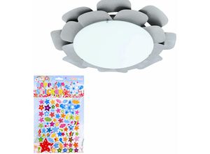 4059157286221 - Etc-shop - Decken Leuchte Wand Lampe Kinder Zimmer Blume im Set inklusive Sticker und rgb led Leuchtmittel