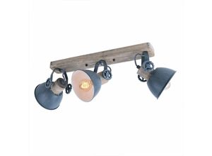 4059157313644 - Etc-shop - Deckenlampe Retro Holzleuchte Deckenleuchte grau Deckenstrahler 3 flammig verstellbar 3x E27 l 59 cm