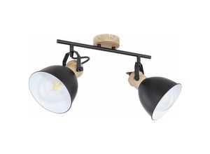 4059157314757 - Vintage Deckenlampe Deckenleuchte dimmbar mit Fernbedienung led Deckenstrahler rgb Farbwechsel Spots verstellbar Holz Optik Metall schwarz braun