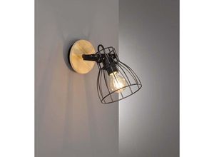 4059157327290 - Etc-shop - Wandleuchte Wandlampe Holzleuchte Retro Gitter Schlafzimmerleuchte schwenkbar