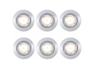 4059157330269 - Etc-shop - Einbaustrahler Deckenspot Deckenleuchte Lampe Einbauleuchte Wohnzimmer Metall weiß 1x led 3W 200Lm 2700K DxH 9x87 cm 6er Set