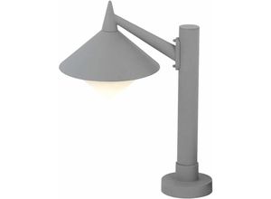 4059157330337 - Etc-shop - Außenleuchte Wegelampe Außenlampe Stehleuchte Laterne Garten IP44 Metall grau Glas opal 1x E27 Fassung BxHxT 26x58x40 cm