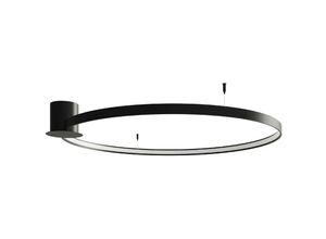 4059157331112 - Etc-shop - Deckenlampe Deckenleuchte Designlampe led Ring Schlafzimmerleuchte schwarz 110cm