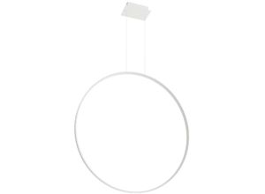 4059157331242 - Etc-shop - Pendellampe Hängeleuchte Designlampe Schlafzimmerleuchte led Ring weiß l 110 cm