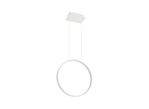 4059157331648 - Pendelleuchte Ring Hängelampe weiß Schlafzimmerleuchte Flurlampe led l 55 cm