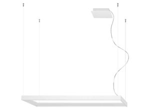 4059157331938 - Etc-shop - Hängelampe Pendelleuchte Esszimmerlampe weiß led Alu Wohnzimmerleuchte eckig