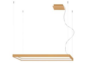 4059157332027 - Etc-shop - Pendelleuchte Hängelampe Deckenleuchte led Esszimmerleuchte eckig gold h 150 cm