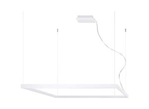 4059157332034 - Hängelampe Pendelleuchte Designleuchte weiß led Wohnzimmerleuchte Alu h 150 cm