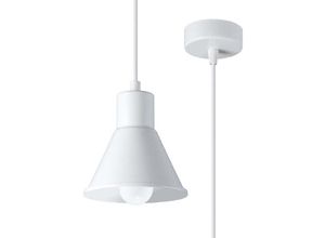 4059157332256 - Pendellampe Esszimmerleuchte Deckenlampe Hängelampe Stahl Weiß 1 Flammig H 120cm