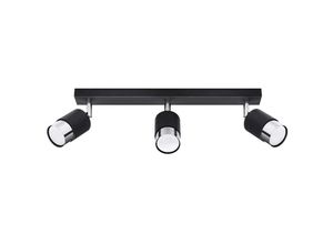 4059157332393 - Etc-shop - Deckenlampe Wohnzimmerleuchte Stahl Schwarz Chrome 3 Flammig l 45 cm