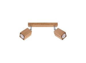 4059157332553 - Etc-shop - Deckenleuchte Holzlampe Deckenstrahler Eiche l 30 cm Wohnzimmerleuchte 2 Flammig