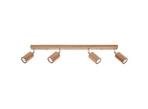 4059157332638 - Etc-shop - Deckenleuchte Holzlampe Deckenstrahler Eiche l 80 cm Wohnzimmerleuchte 4 Flammig