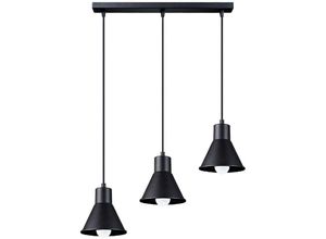 4059157333062 - Etc-shop - Pendellampe Esszimmerleuchte Deckenlampe Hängelampe Stahl Schwarz 3 Flammig