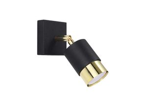 4059157333192 - Etc-shop - Wandleuchte Wohnzimmerleuchte Spot verstellbar Stahl Schwarz Gold