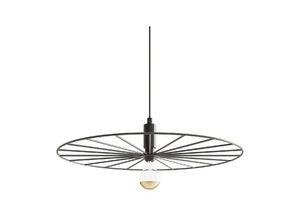 4059157333536 - Etc-shop - Pendelleuchte Designleuchte Hängelampe Retro Rad Wohnzimmerlampe schwarz d 45 cm