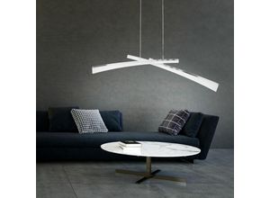 4059157340442 - Etc-shop - led Hängeleuchte Esstisch Pendelleuchte silber Modern Esstischlampe hängend led Modern 2x 125W 2x 900 lm warmweiß LxH 120x150 cm