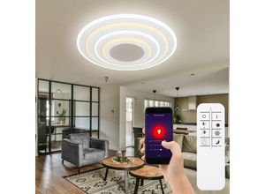 4059157341975 - Etc-shop - Smart Home Deckenleuchte led cct Wohnzimmer Smart Deckenlampe App Schlafzimmer mit Fernbedienung dimmbar 1x Smart led 40W 3000-6500