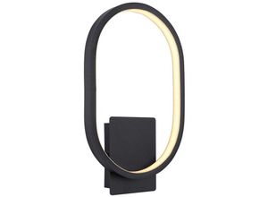 4059157343283 - Etc-shop - Wandleuchte Außenleuchte led Außenlampe alu IP44 Schwarz Metall Schwarz h 32 cm