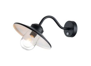 4059157346307 - Etc-shop - Wandleuchte Außenlampe Gartenleuchte Edelstahl Glas h 255 cm IP44 Schwarz