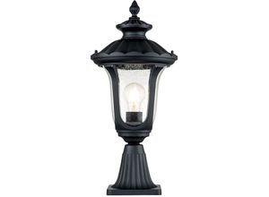 4059157346499 - Etc-shop - Sockelleuchte Außenleuchte Stehlampe Laterne schwarz Alu Glas klar Hofleuchte